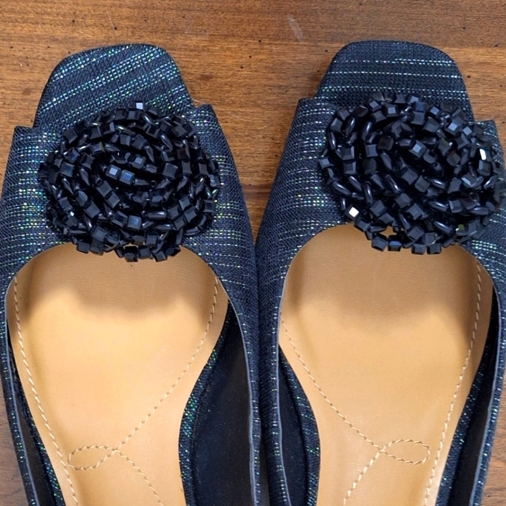 J. Renee Black Womens Sandals Size 81/2 WW - Picture 7 of 10